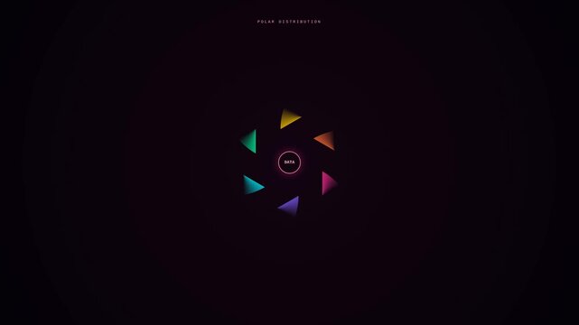 Dynamic Motion of Colorful Circular Icons in Video Sequence for Digital Interface Design.