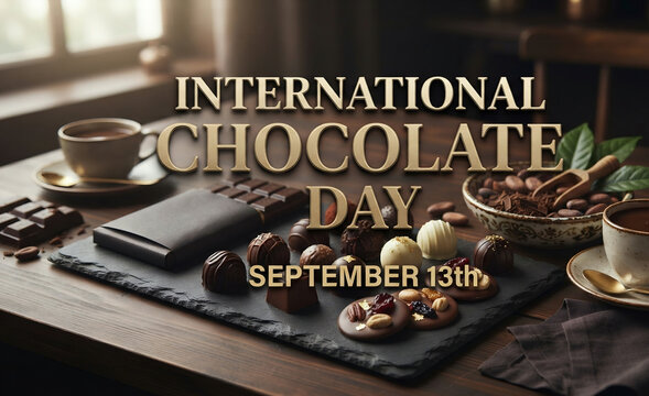 International Chocolate Day September 13th Assorted Sweets and Coffee