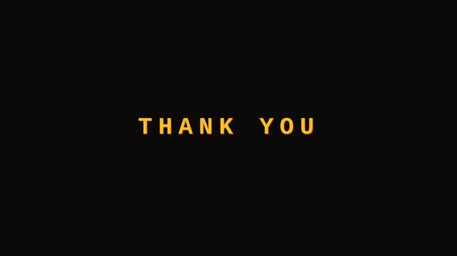 Motion Thank You Text Animation Video Creative Visual for Appreciation and Gratitude.