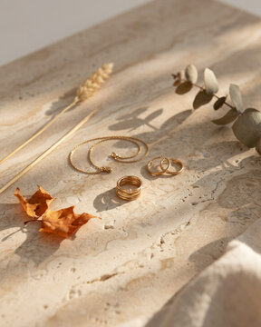 Jewelry for Bridal Wedding with Warm Autumn Styling