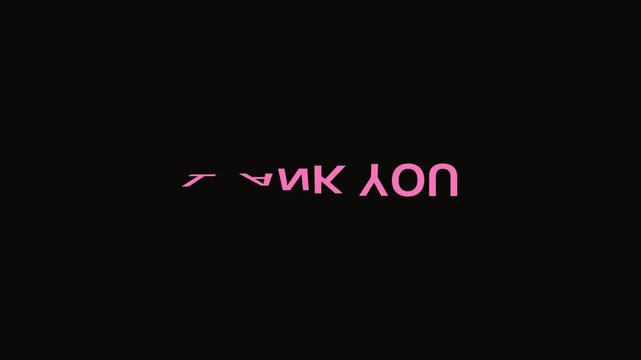 Motion Thank You Text Animation Video for Appreciation and Gratitude Expression.