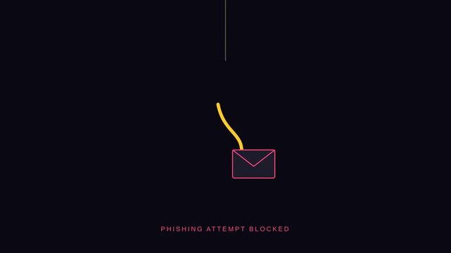 Motion of Email Sending Animation with Dynamic Digital Effects for Technology and Communication.
