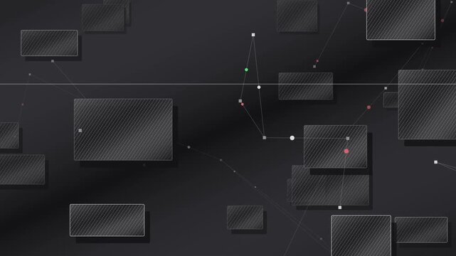 Abstract luxurious black and grey gradient background with gold metallic striped grid featuring geometric hexagonal graphic motion animation on a dark backdrop in clean refined universal minimal style