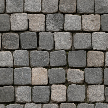 Seamless cobblestone paving texture