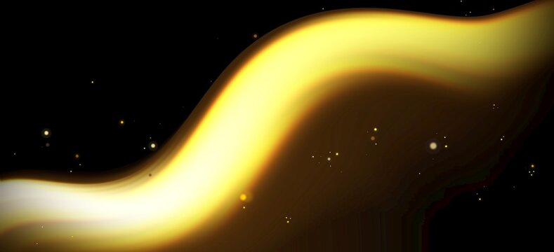 Glowing Golden Abstract Wave Background with Soft Light