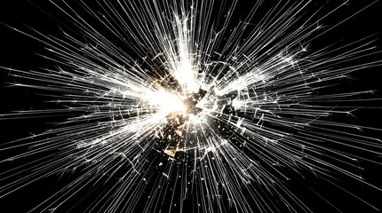 Obraz premium Dynamic light burst explosion with radiating beams for high-impact graphic design backgrounds