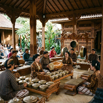 Traditional Indonesian pottery artisans creating handcrafted ceramics in a rustic workshop