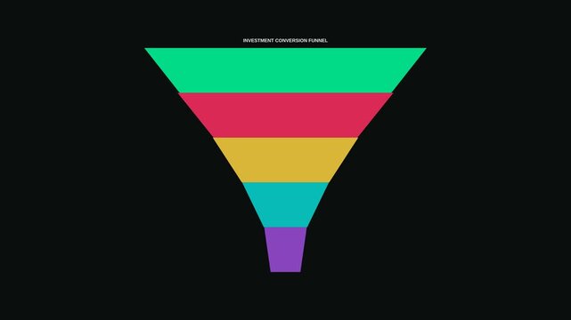 Vibrant Motion of Colorful Funnel Animation in Dynamic Video Sequence.