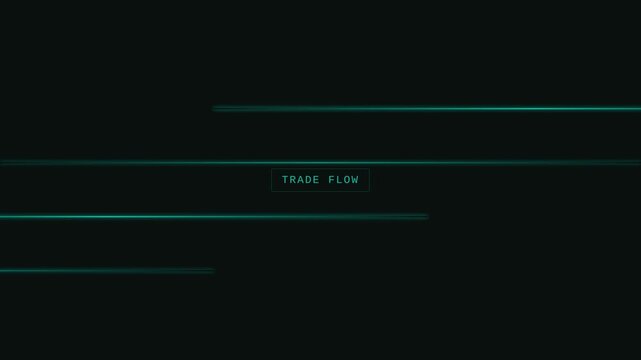 Futuristic motion digital code stream with glowing lines and data flow for technology background.