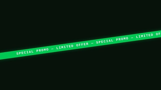 Motion of Green Laser Light Beam with Text Display in Dark Environment for Visual Effect.