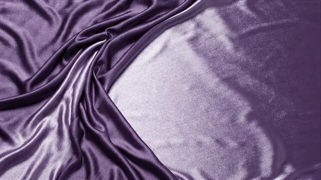 Purple Satin Fabric Abstract Background with Smooth Flowing Fold Drapery, Glossy Soft Texture, Elegant Textile Surface, Luxury Design Backdrop and Creative Presentation