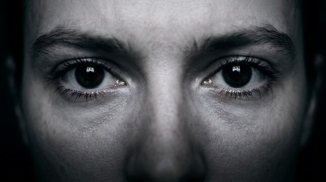 A haunting gaze pierces the darkness evoking a sense of fear and mystery perfect for a chilling halloween