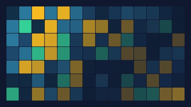 Colorful Motion of Digital Pixels in Dynamic Abstract Video Background.