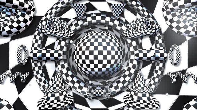 Hypnotize Checkerboard Background