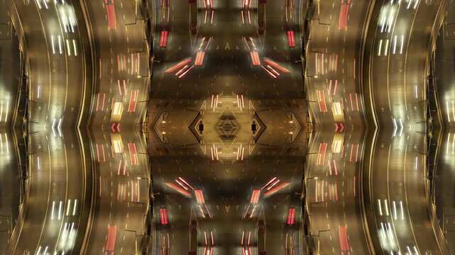 highway traffic abstract hypnotic pattern