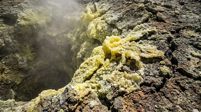 Vibrant bio-luminescent growth in a dark cavern