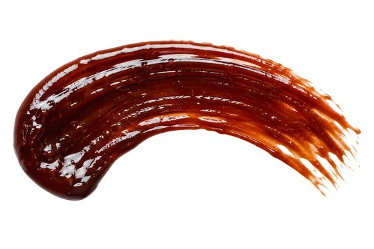 Dark Smoky BBQ Sauce Brush Stroke in Bold Arc
