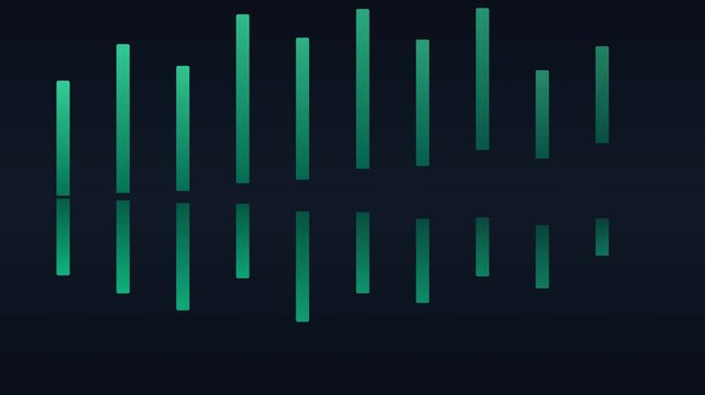 Futuristic Motion of Glowing Vertical Lines in Dark Background for Technology and Digital Concept.