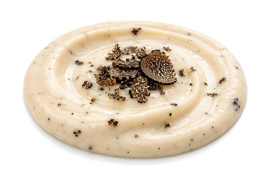 Velvety Truffle Cream Sauce Swirl with Black Truffle Shavings