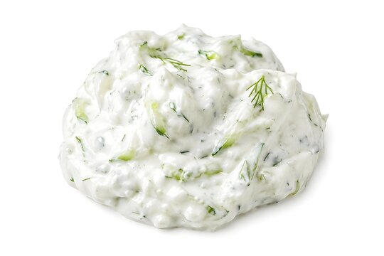 Cool Tzatziki Dollop with Cucumber Shreds and Dill