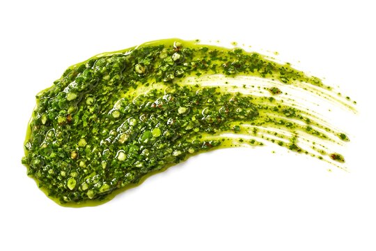 Vivid Green Chimichurri Spoon Smear with Parsley and Garlic