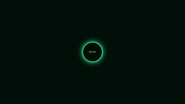 Motion of a digital countdown timer with glowing neon circle in dark background.