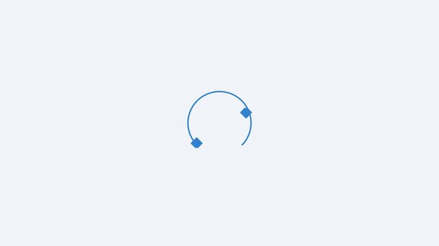 Dynamic motion of a blue and black circular object in a continuous loop illustrating smooth movement and rotation in a motion video.
