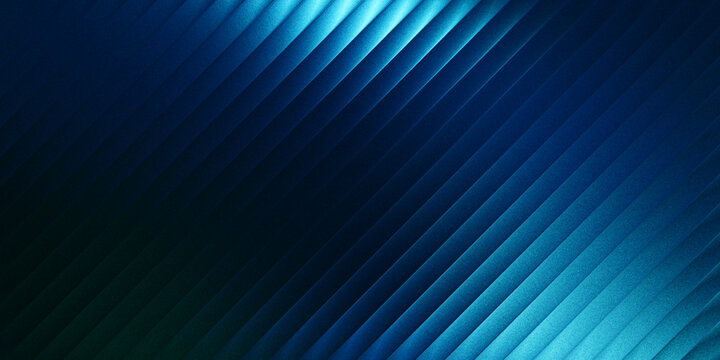 Vibrant blue diagonal stripes create a dynamic texture with soft glowing highlights and deep shadows in this modern minimalist design suitable for professional digital graphic backgrounds.