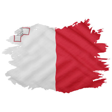 Grunge Style Flag of Malta Illustration