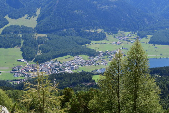 St. Valentin auf der Haide in S&uuml;dtirol von oben
