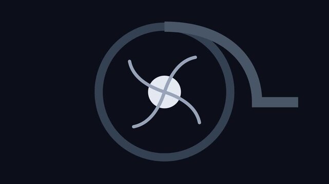 Minimalist loading spinner animation: circular progress bar for digital interface and user experience 4k