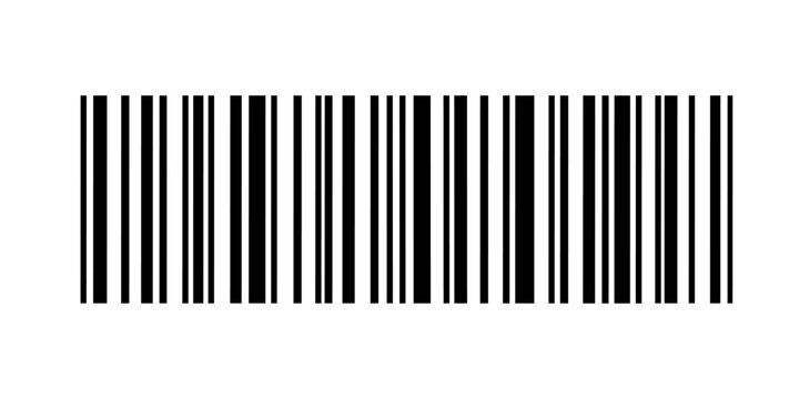 Barcode, bar code icon isolated, universal tag for scanning - for stock