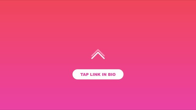 Tap link in bio animated button with upward arrow for social media marketing and digital engagement animation 4k