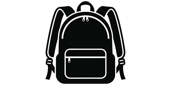 Black backpack icon