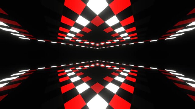 Red and White Chess Light Pulse Background VJ Loop in 4K