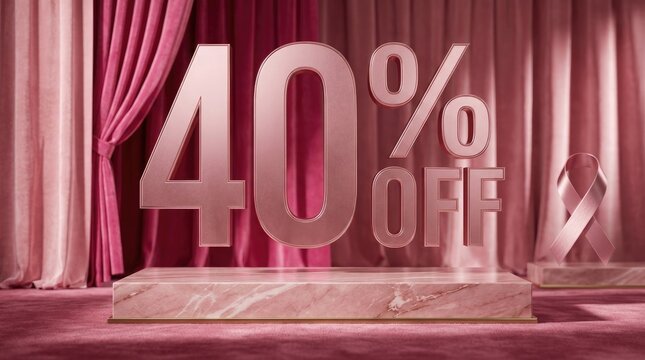 Supporting breast cancer awareness month with a generous 40 discount on select items promoting early detection and research funding throughout october