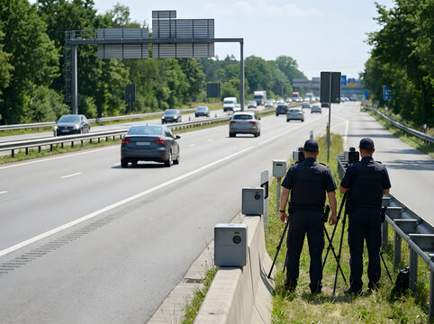 Speed Enforcement During a Road Safety Campaign with Radar Cameras and Traffic Monitoring for Safer Driving and Driver Compliance