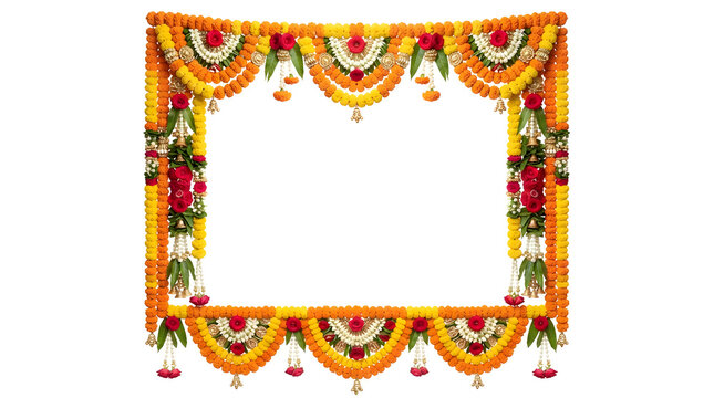 Beautiful marigold garland floral toran for diwali decoration indian wedding decoration indian festival flower garland traditional indian decor marigold flowers festive border