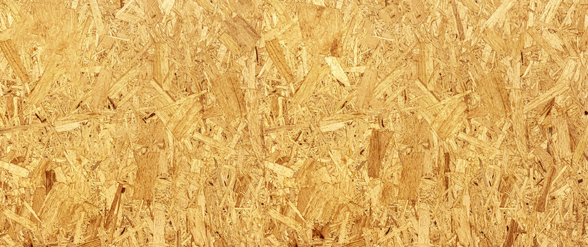 Oriented strand board texture background constructing timber panels