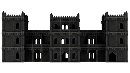 Black Castle Dark Gothic Medieval Fortress Architecture © G Graphic & Motion