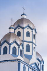 Church Domes and Crosses of Parroquia Inmaculada Concepcion in Filandia Quindio © JoseAlfonso