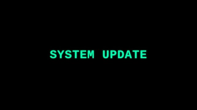 Motion of System Update Digital Screen in Motion for Technology and Software Visuals.