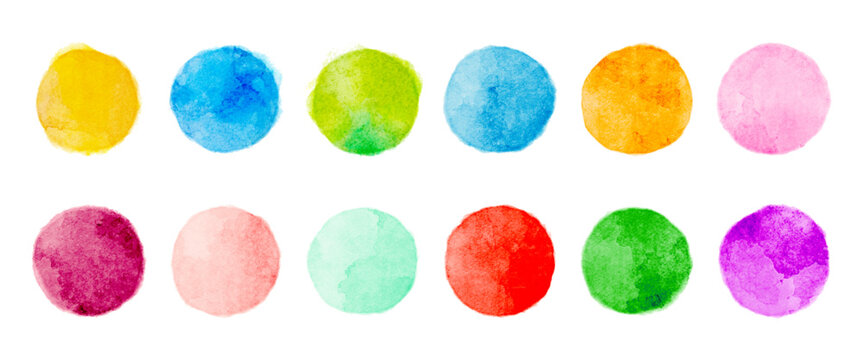 watercolor vector stain set for titles and logos