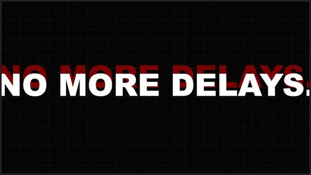 Motivational Text Video: No More Excuses, Delays, or Maybes. Just Action. Corporate Background.