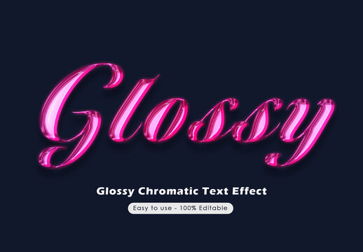 Glossy Chromatic Text Effect