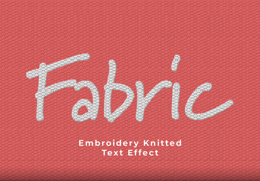 Embroidery Knitted Text Effect