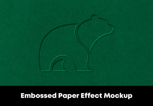 Embossed Paper Effect Mockup