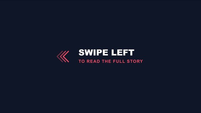 Swipe left to read the full story animated text overlay for social media marketing animation 4k call to action