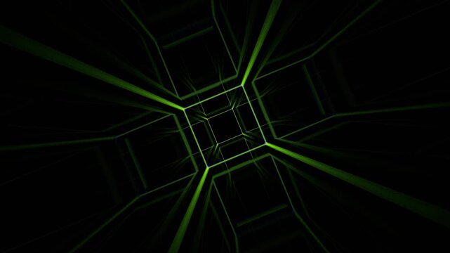Purple and Green Symmetrical Light Burst Tunnel Background VJ Loop in 4K