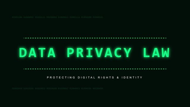Data privacy law: protecting digital rights and identity cyber security concept animation 4k identity protection